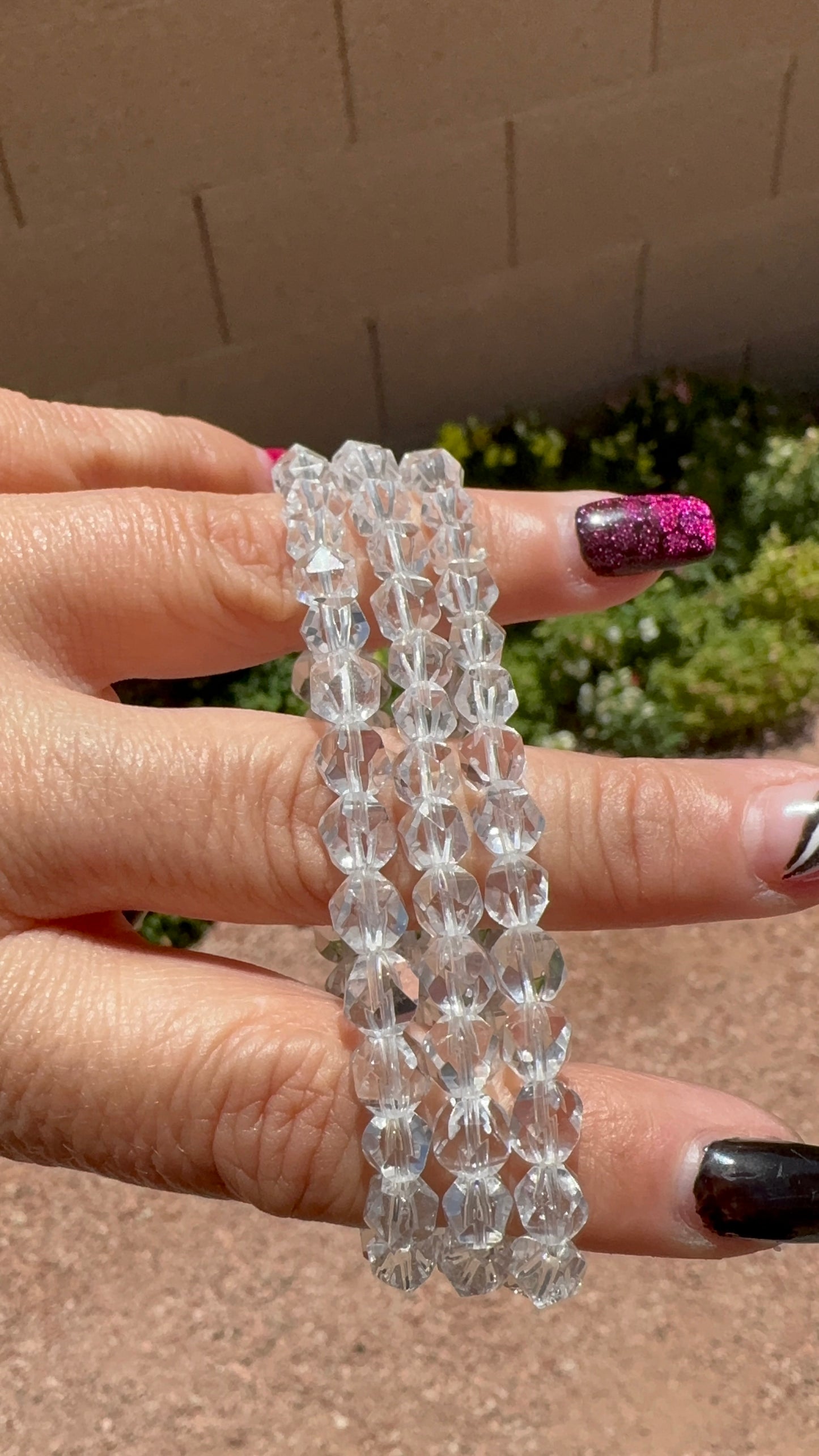 Faceted Clear Quartz Bracelet