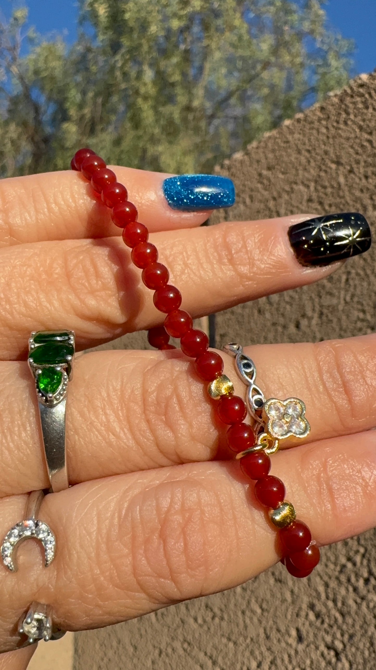 Carnelian Bracelet w/charm