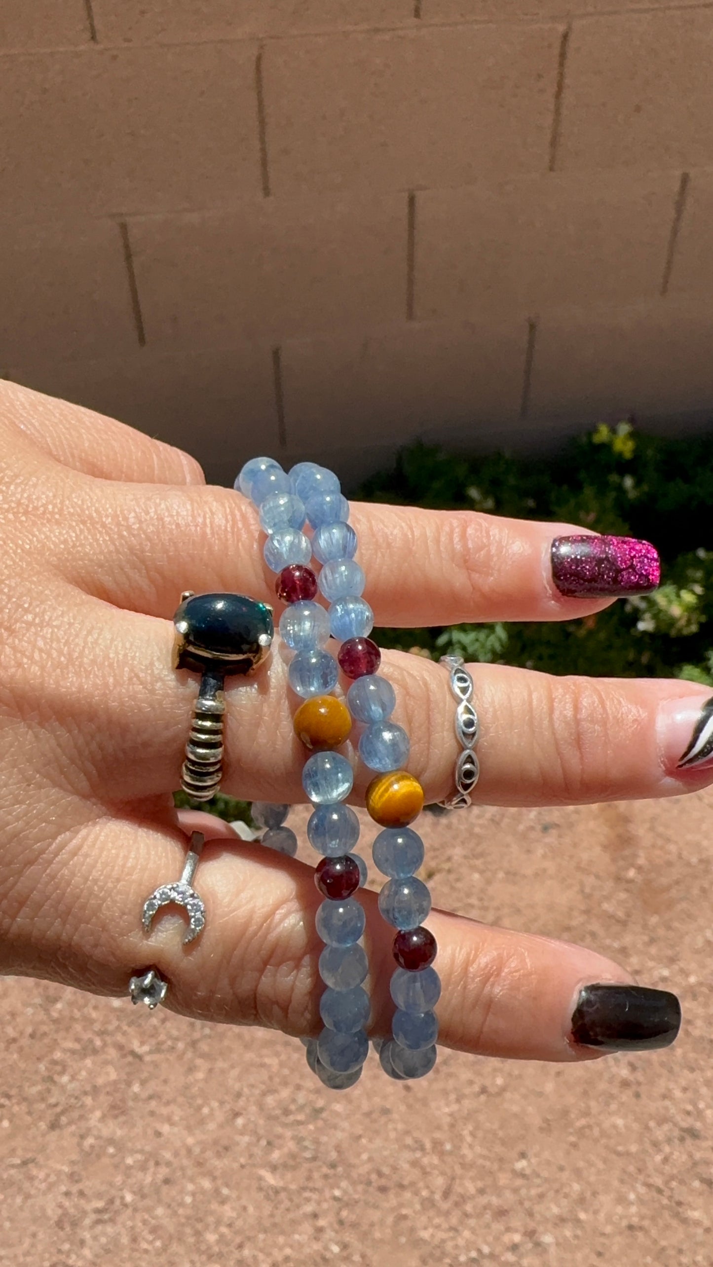 Kyanite and Tiger Eye Bracelet