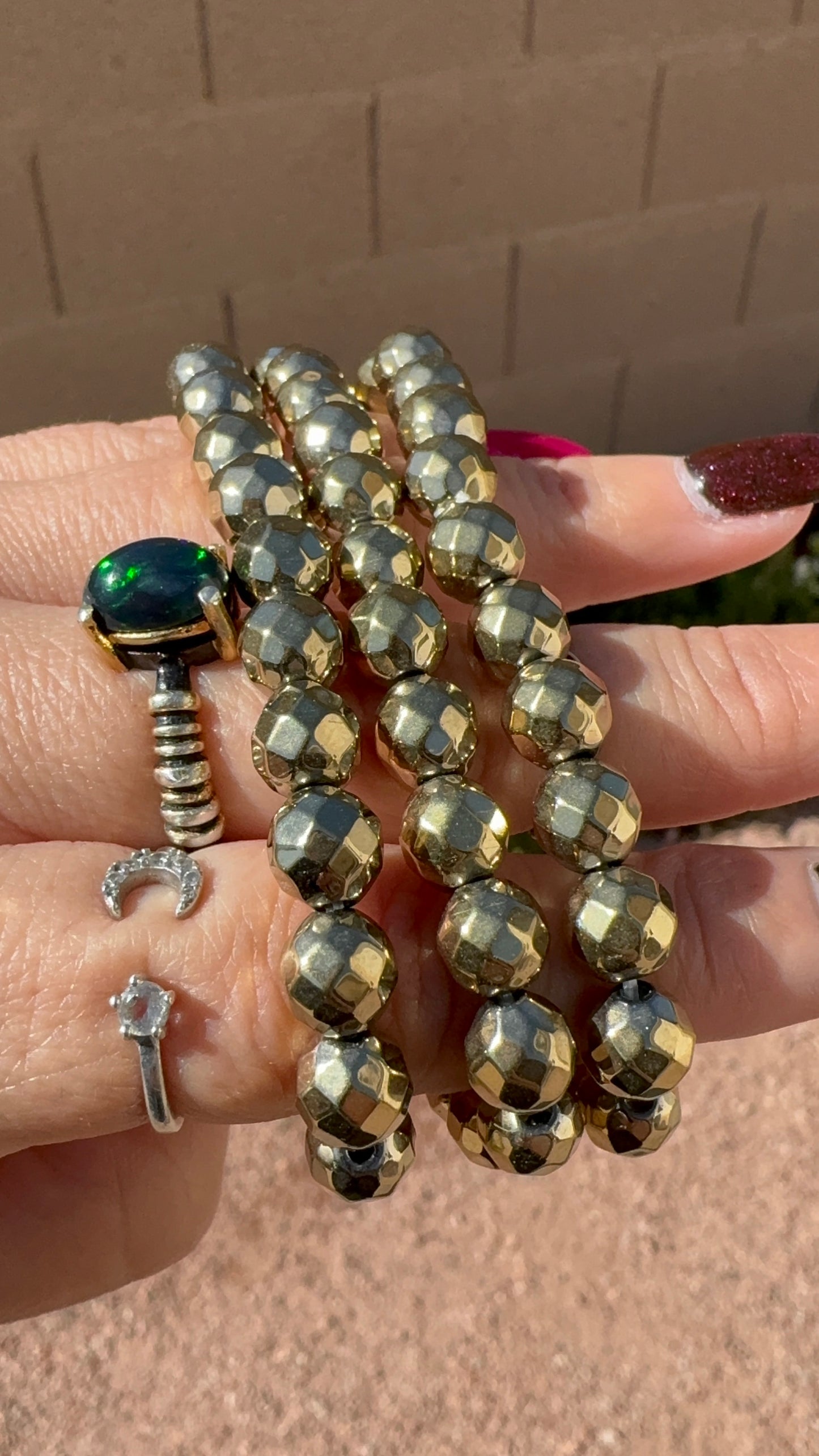 Pyrite Faceted Bracelet