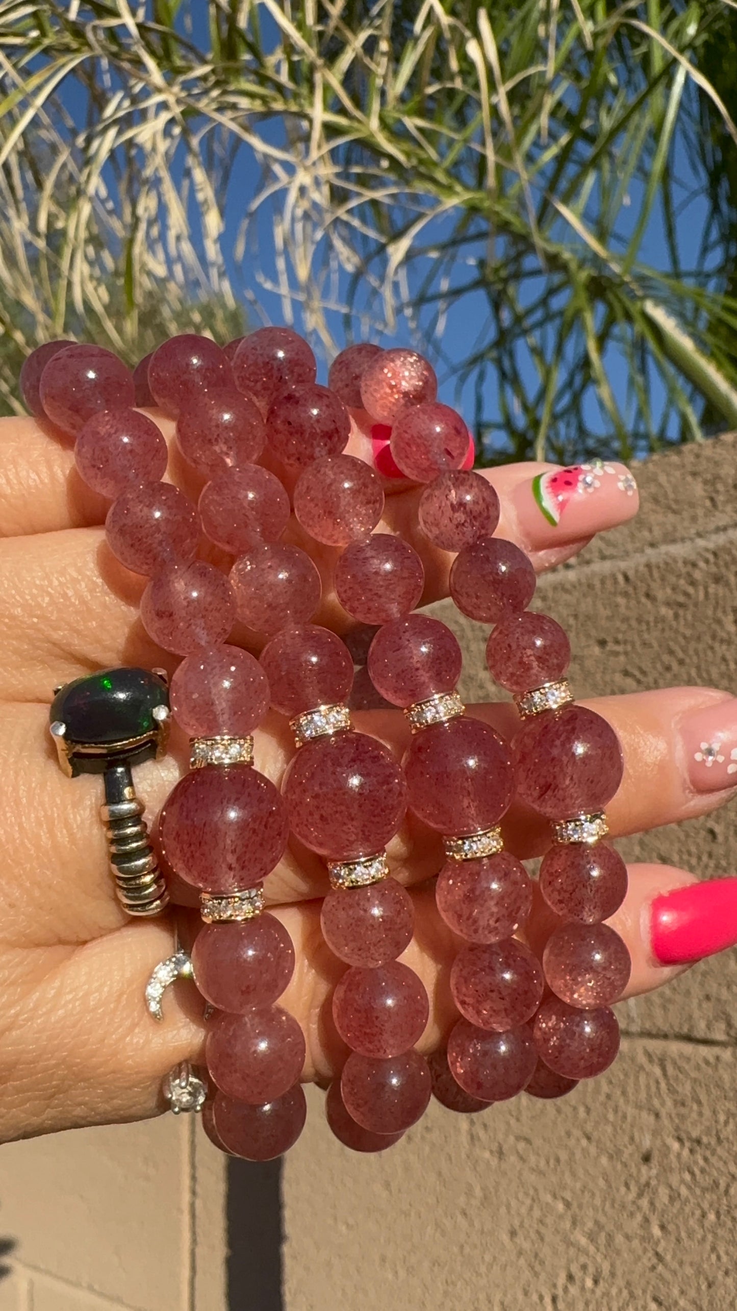 Strawberry Quartz Bracelet