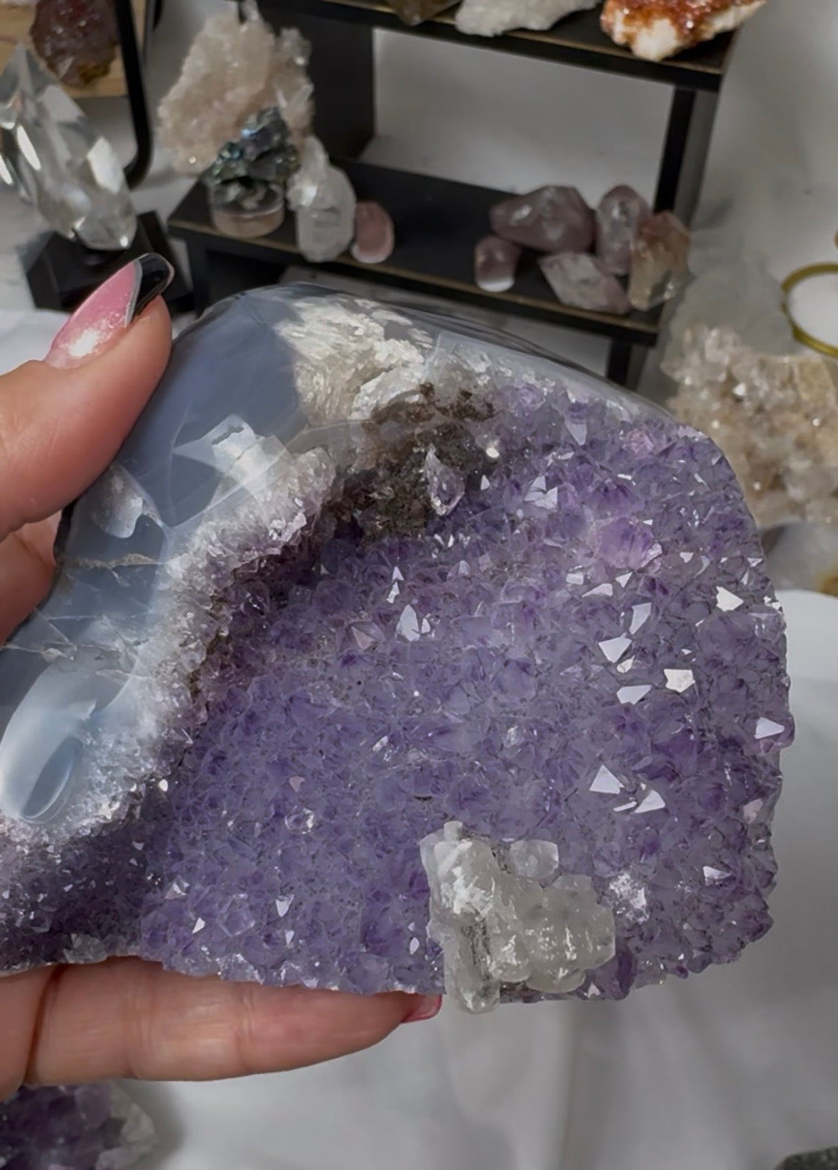 Semi polished Amethyst Freeform