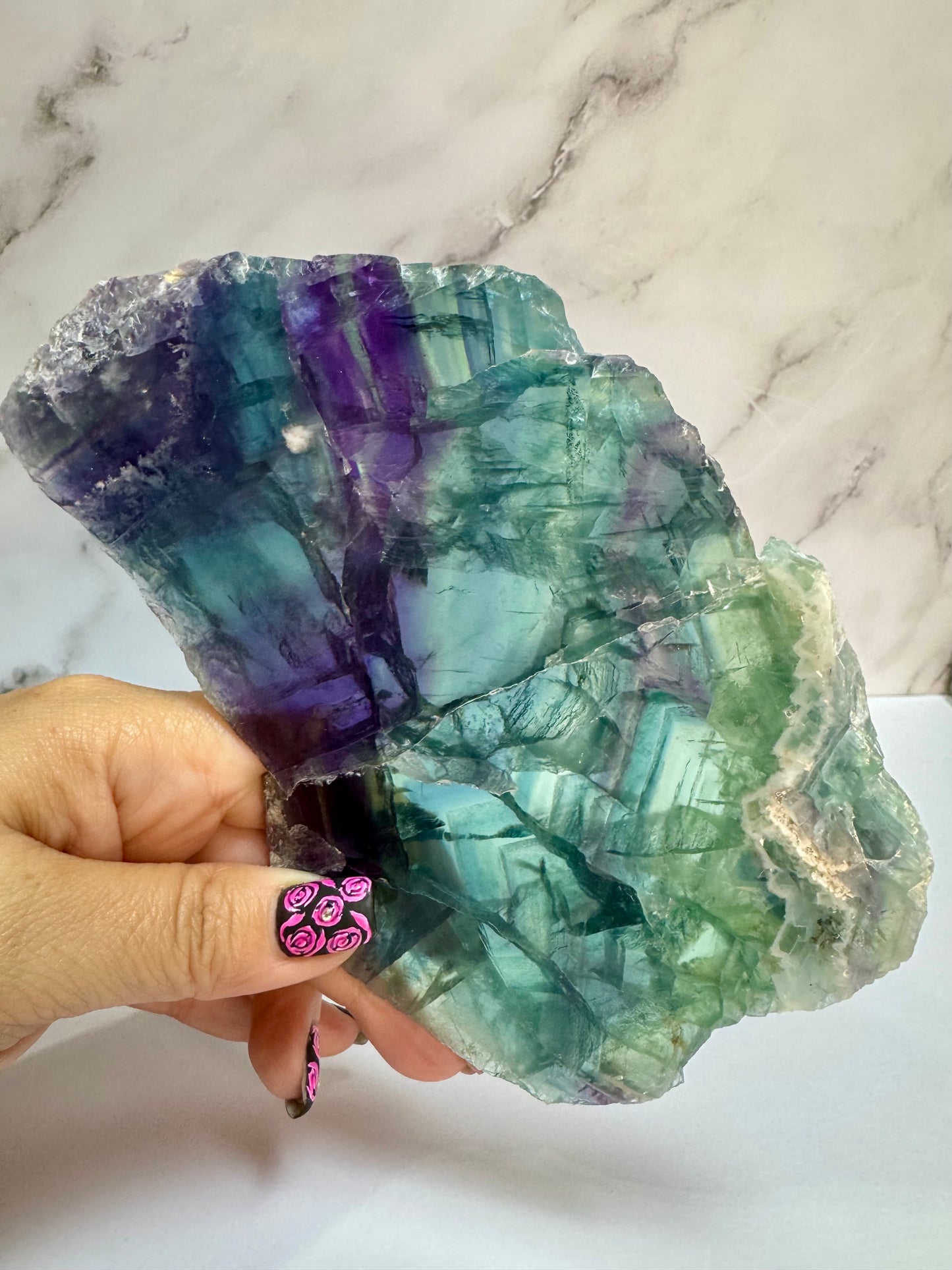 Durango Fluorite Crystal Slab
