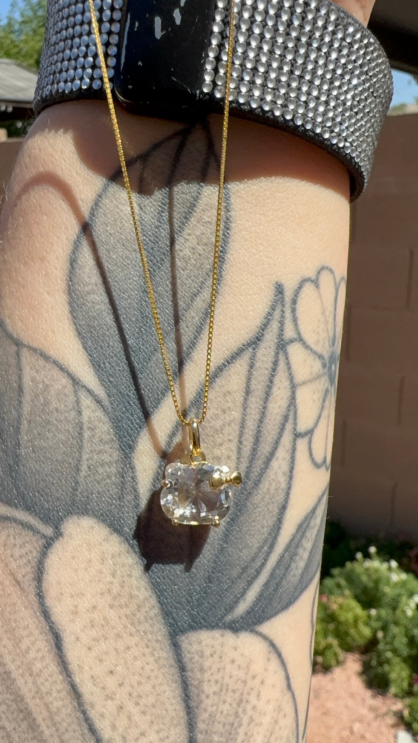 Clear Quartz HK Pendant and Chain