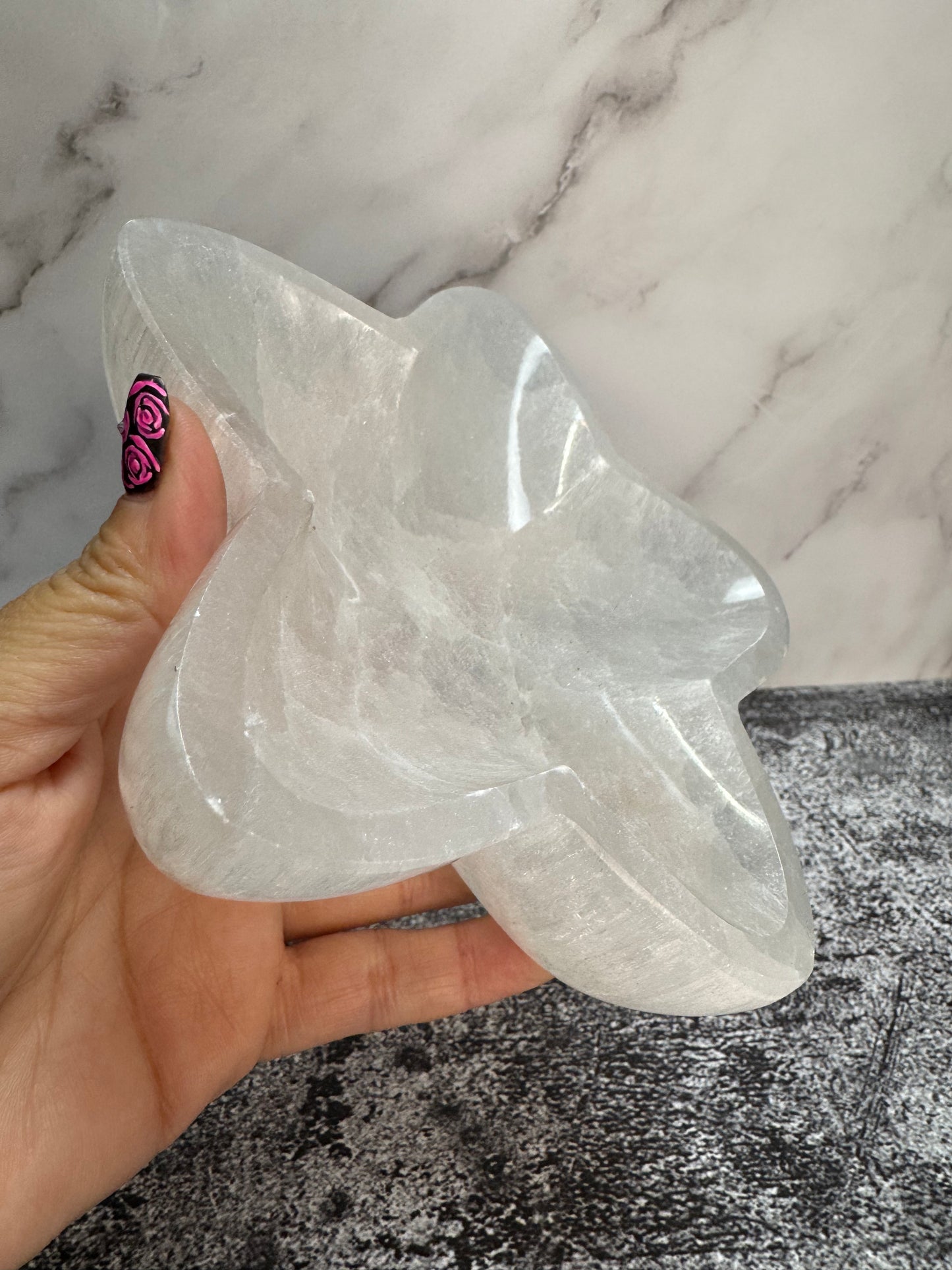 Star Shaped Selenite Crystal Bowl