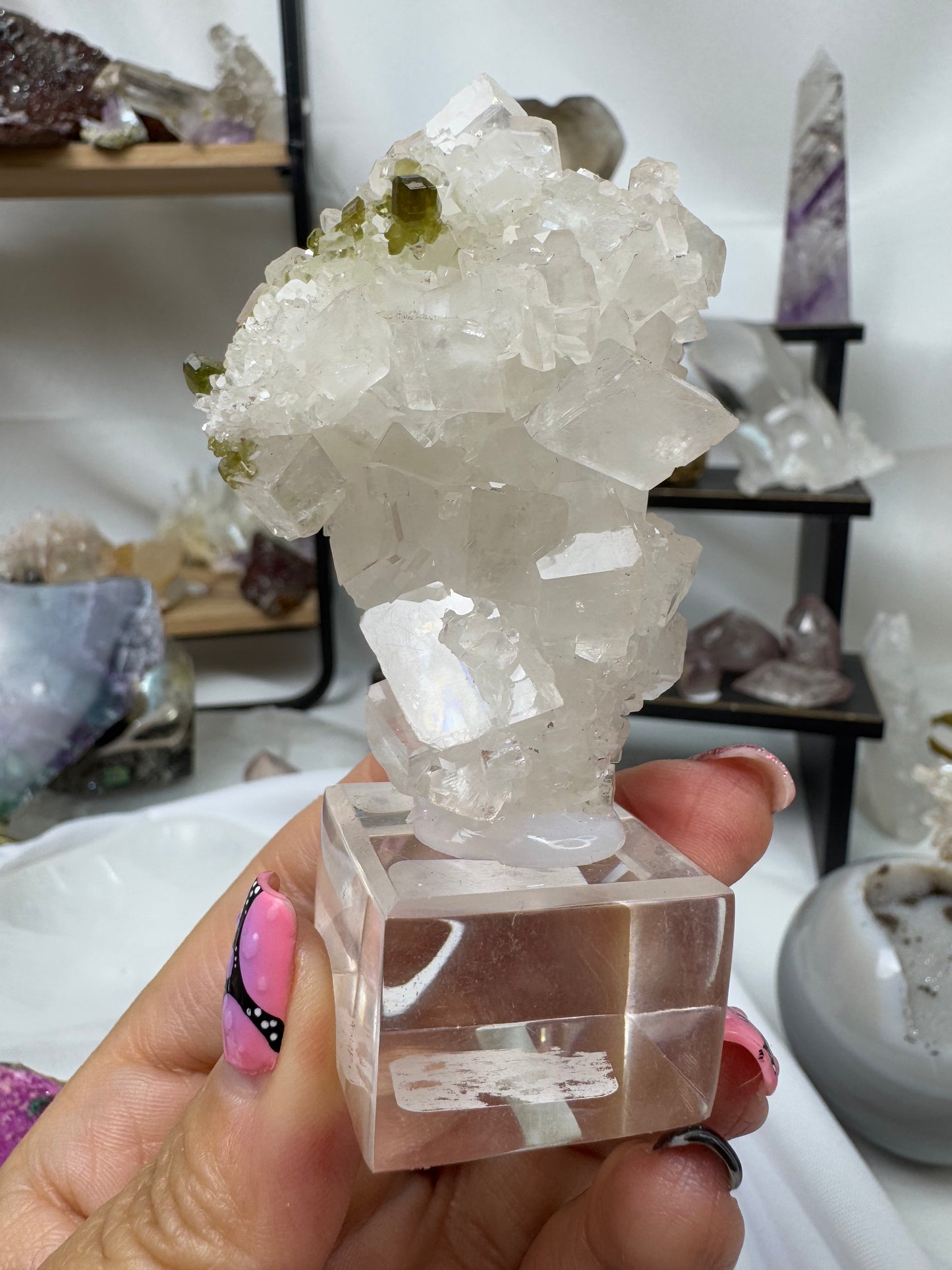 Uvite on Magnesite Crystal Specimen