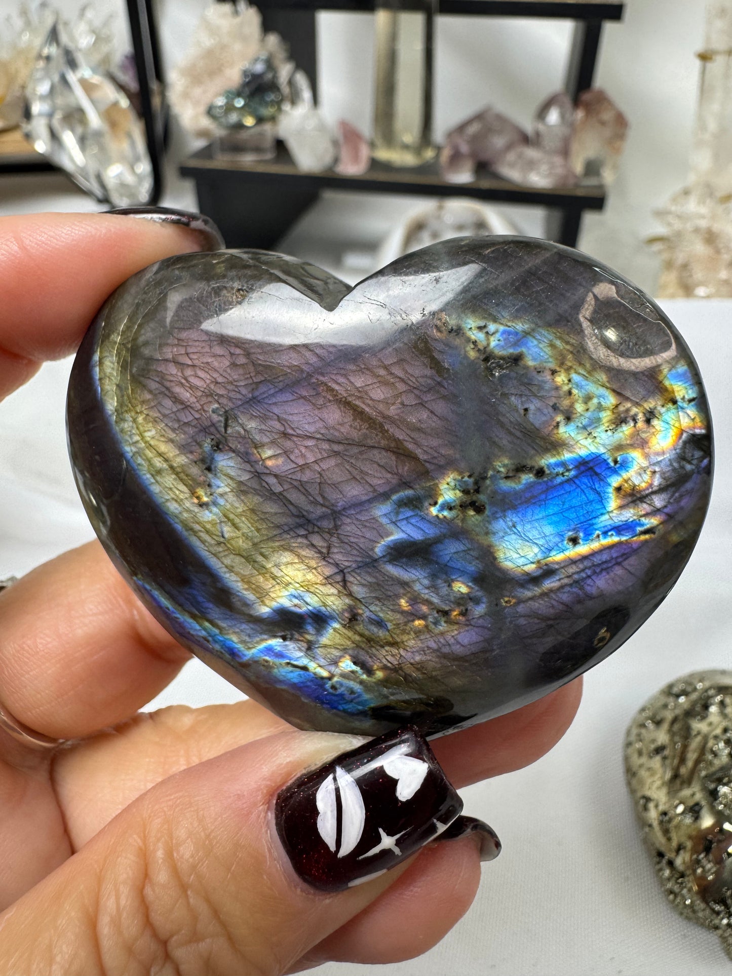 Labradorite Heart