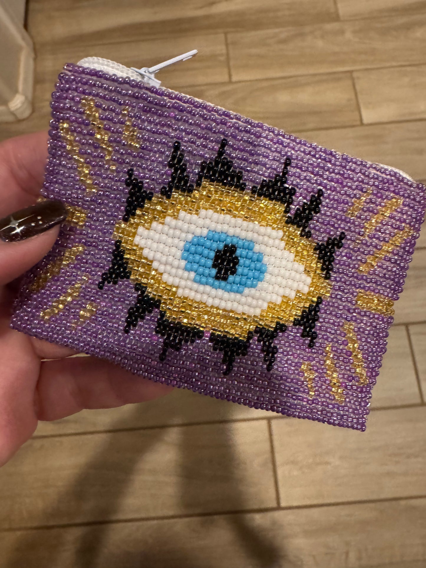 Purple Evil Eye Coin Purse