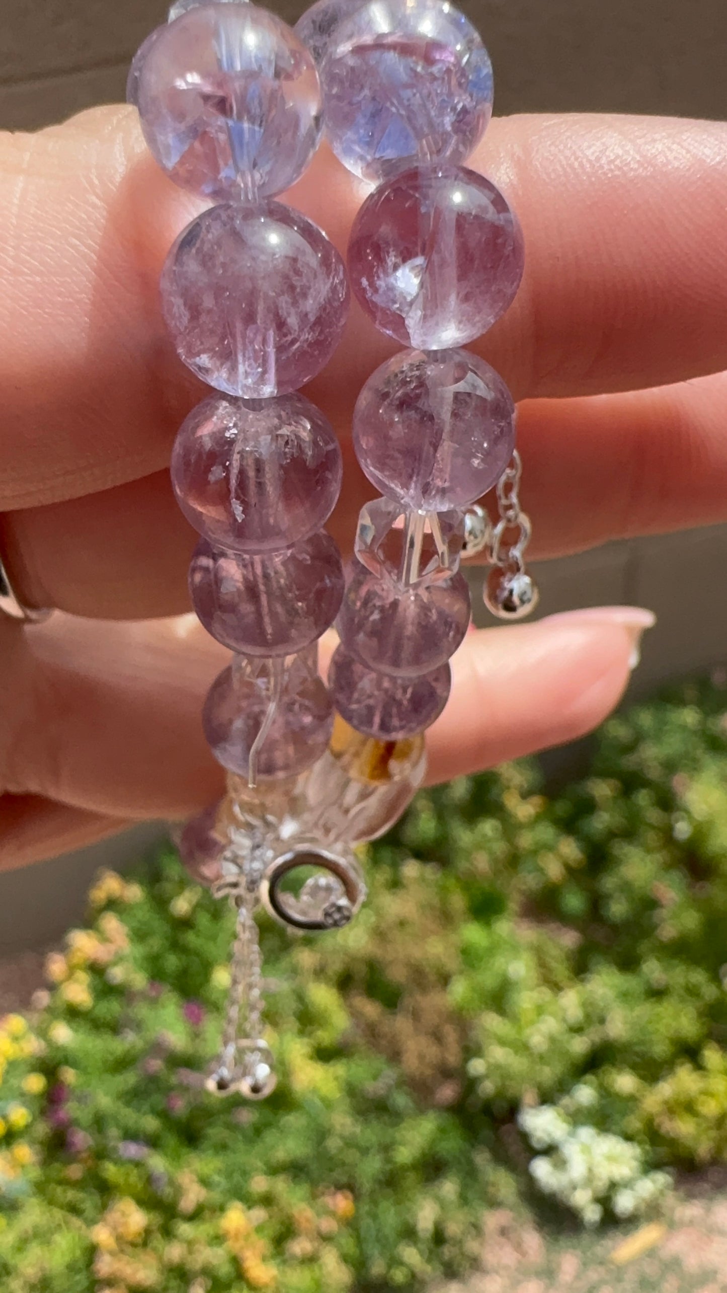 Amethyst, Clear Quartz, & Citrine Bracelet