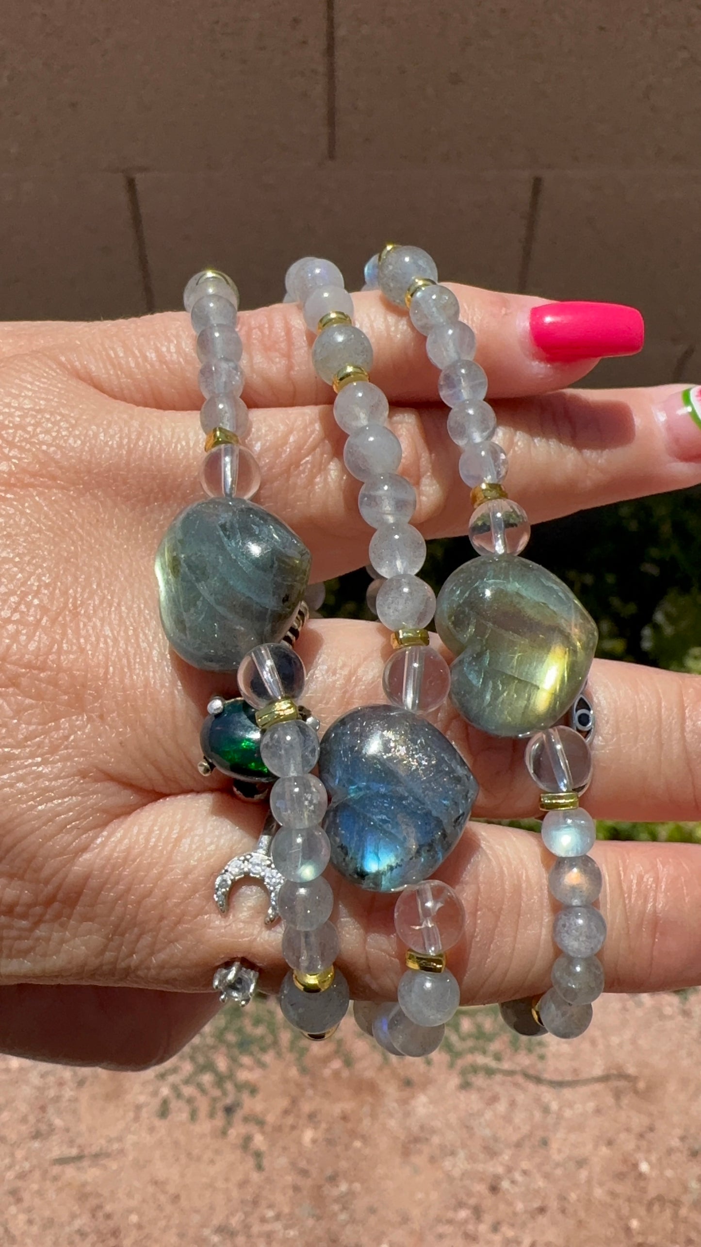Labradorite & Clear Quartz Bracelet