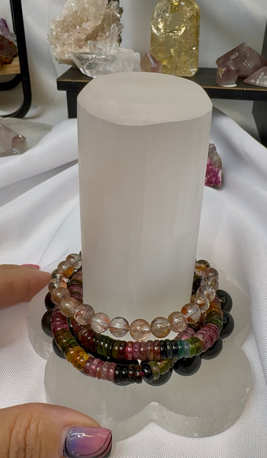 Live - Flower Selenite Bracelet Holder