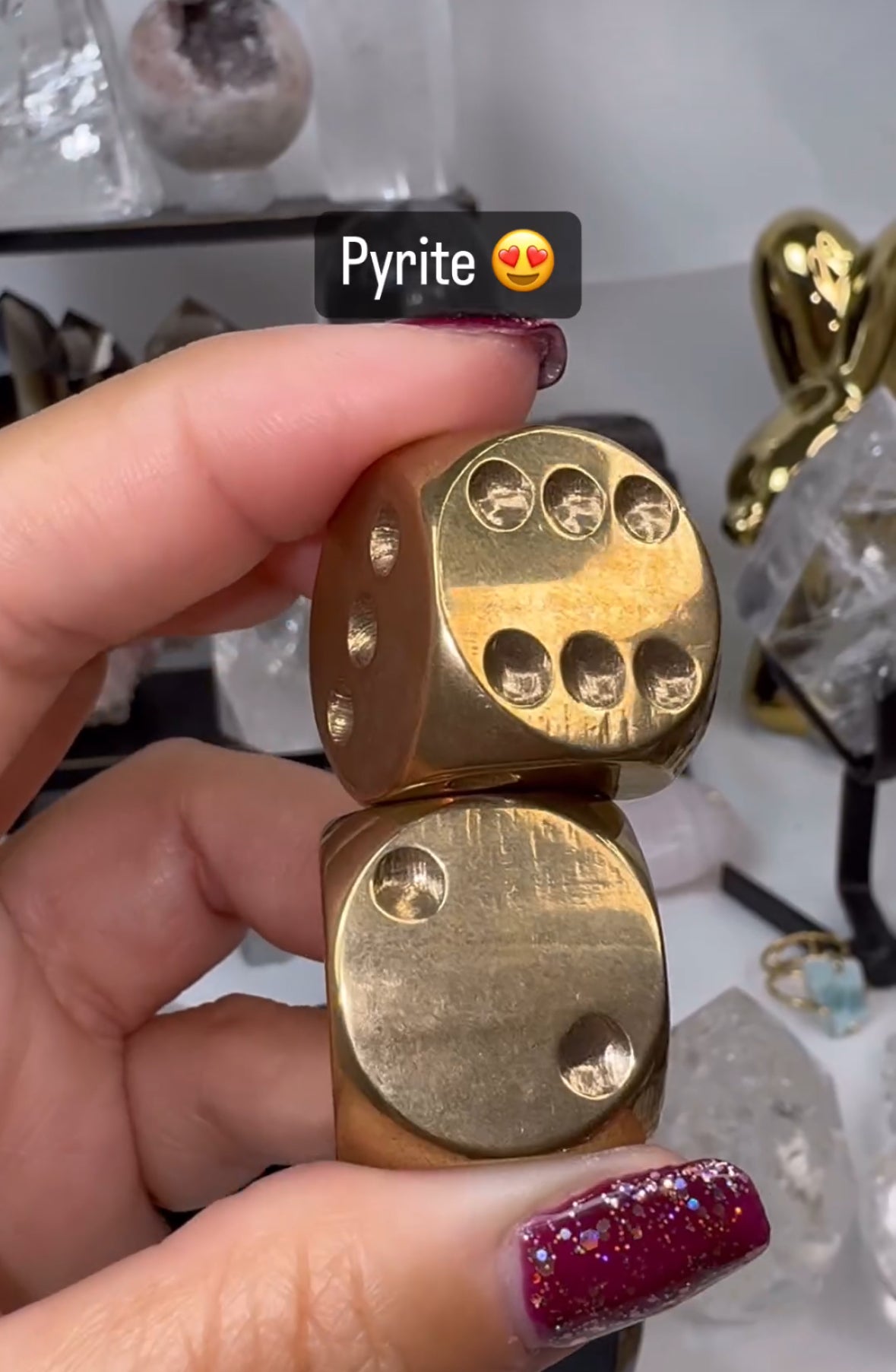 Pyrite Dice Pair