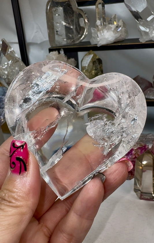 Clear Quartz Heart