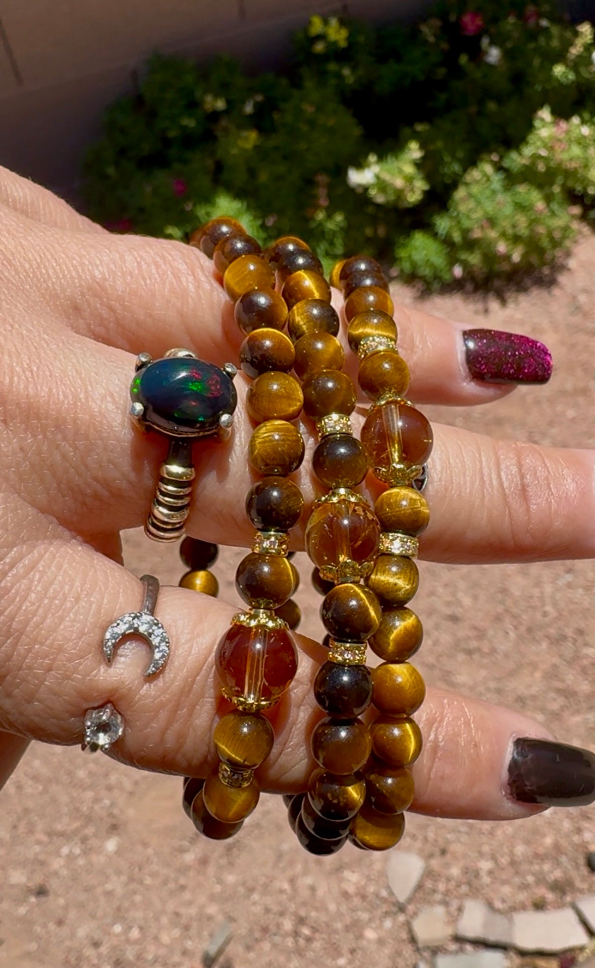 Tigers Eye and Citrine Bracelet