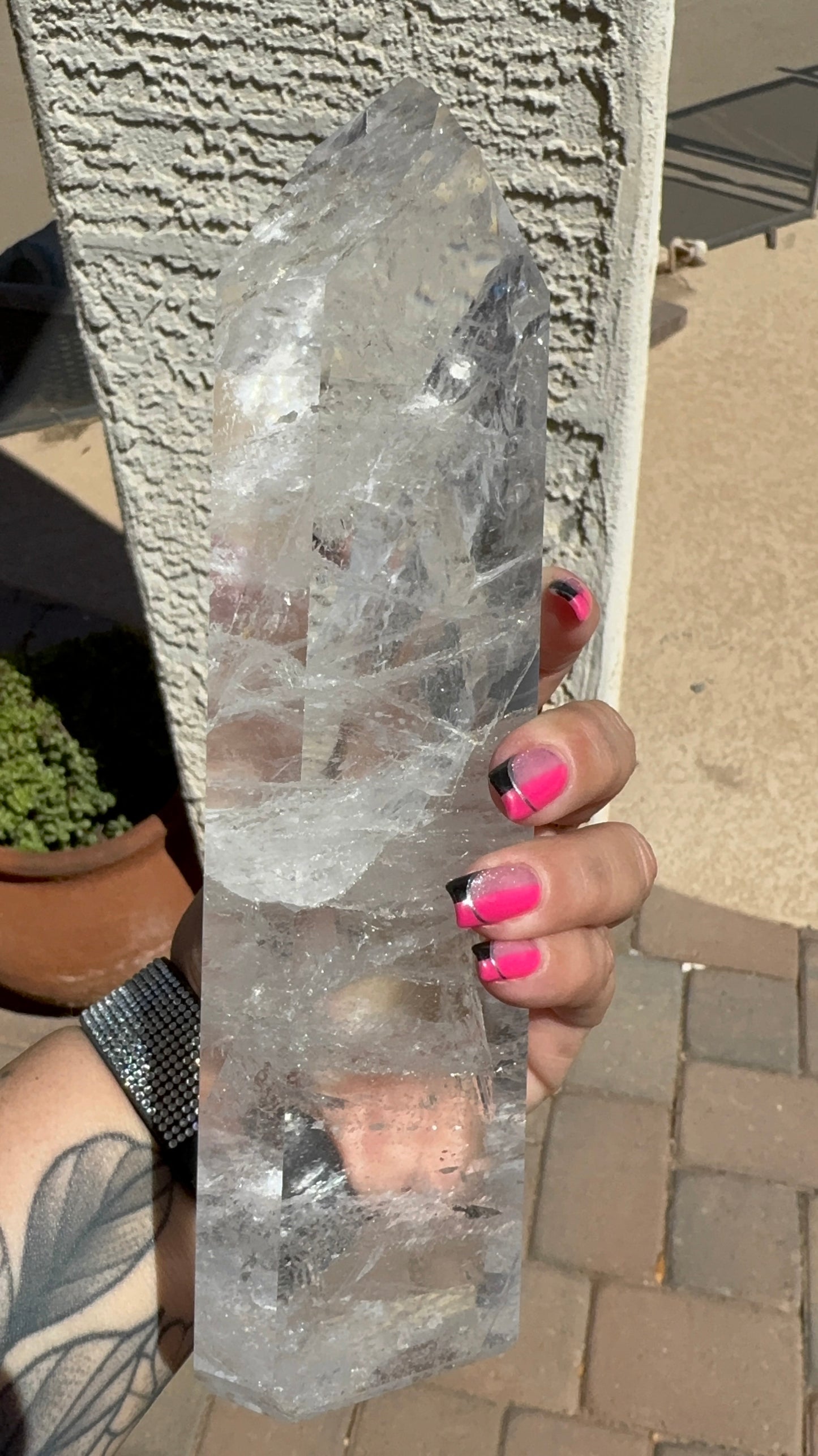 Large Clear Quartz Tower