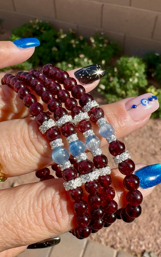 Garnet & Kyanite Bracelet
