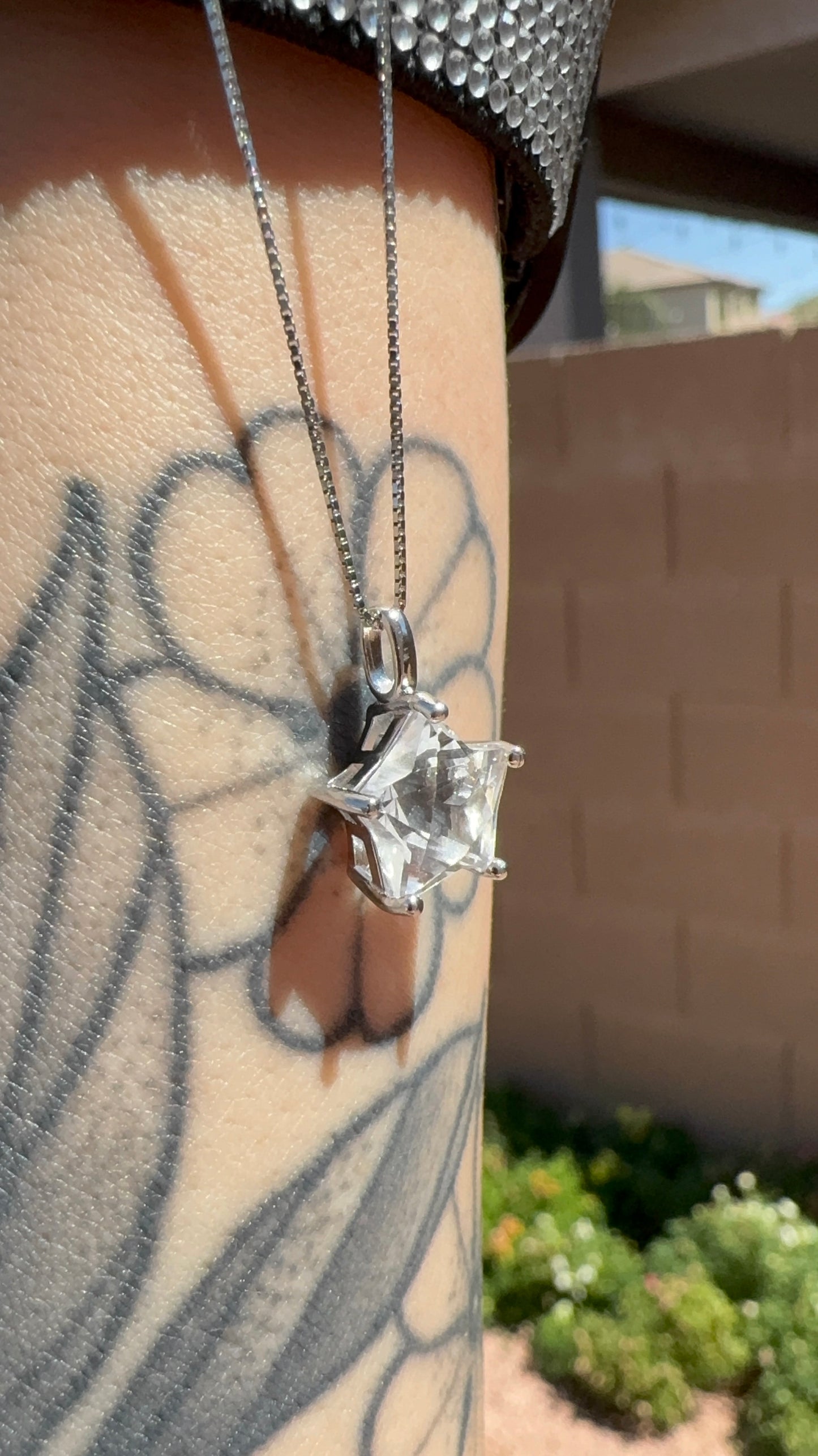 Clear Quartz Star pendant and chain