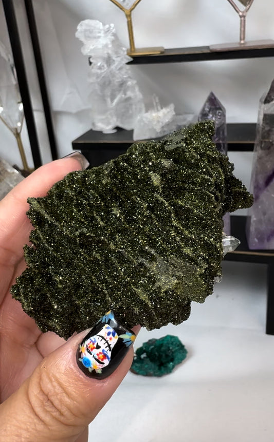 Epidote and Quartz Freeform Crystal