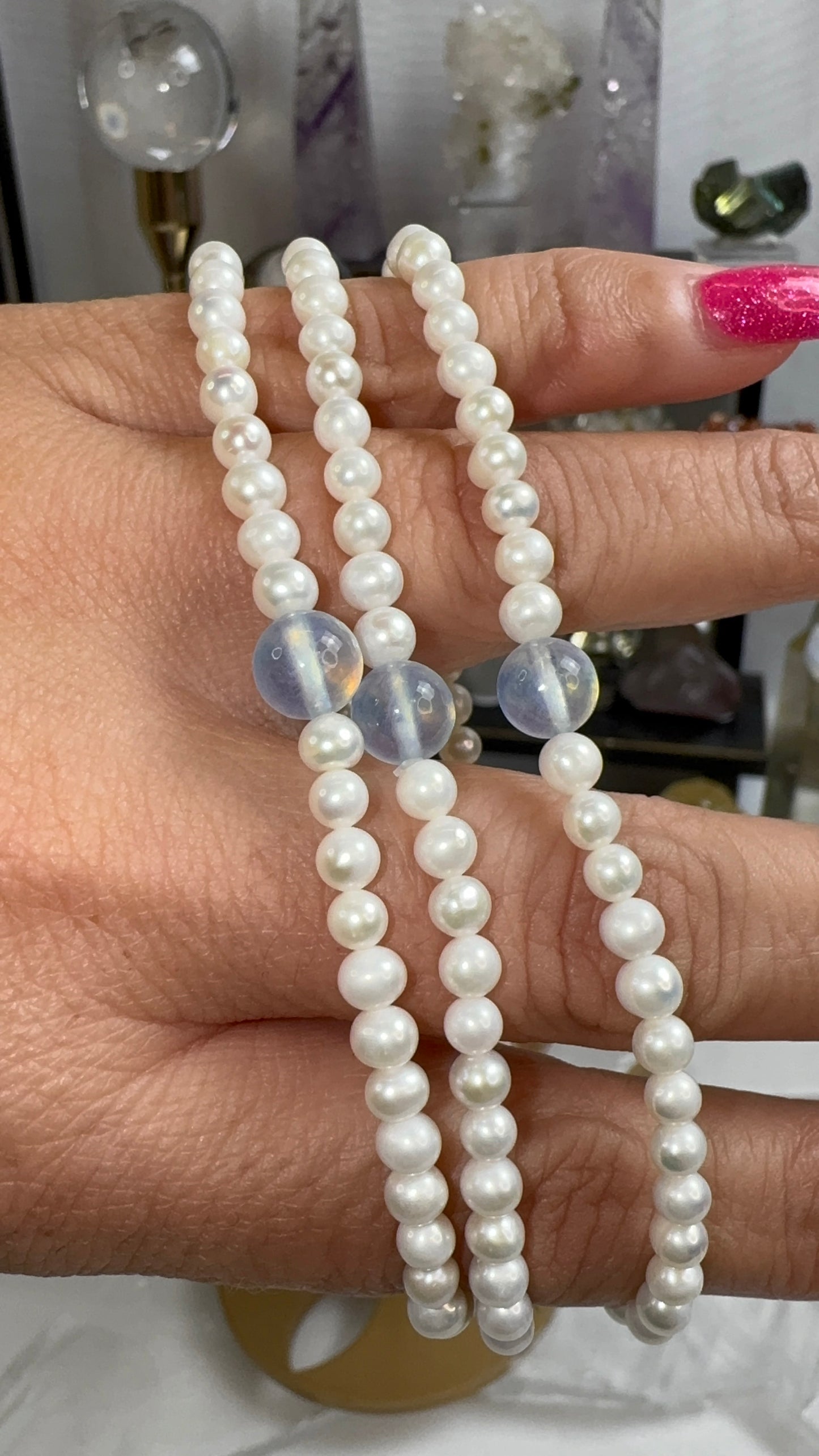 Pearls & Aquamarine Bracelet