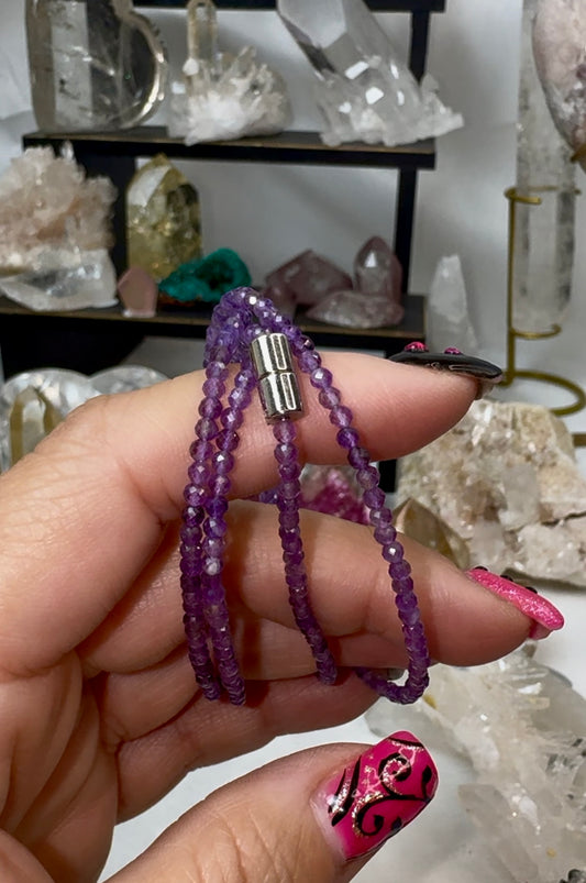 Amethyst Wrap Bracelet
