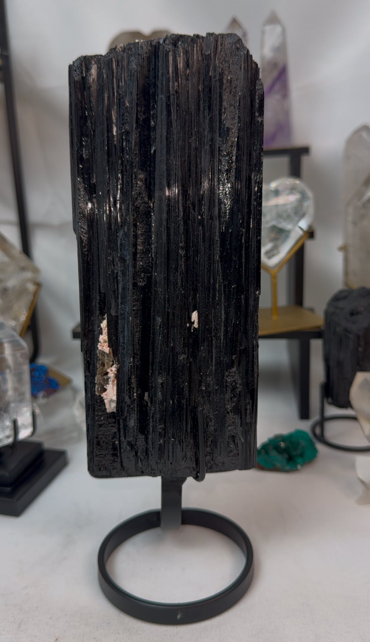 Black Tourmaline on stand