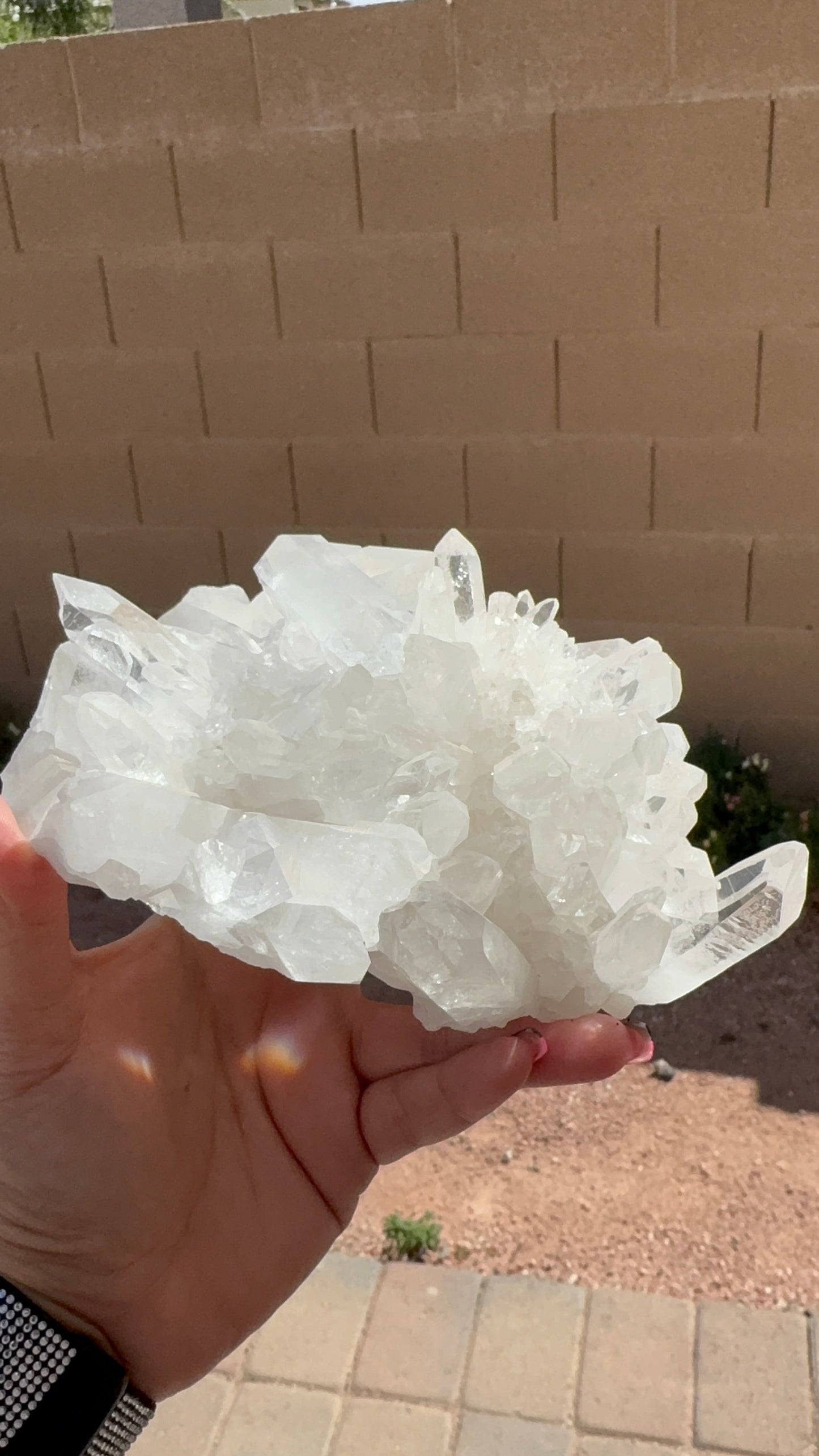 Large Clear Quartz Cluster