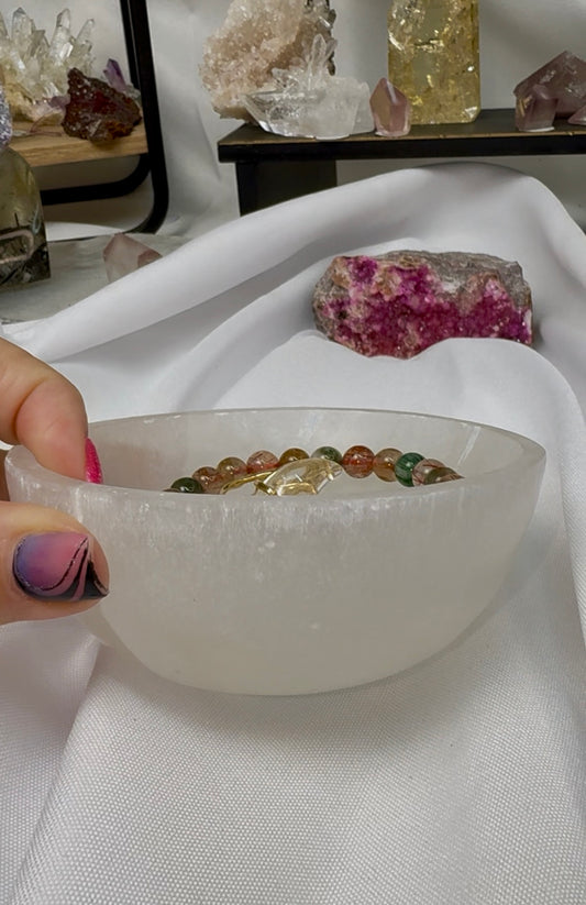 Live - Deep Selenite Bowl Medium