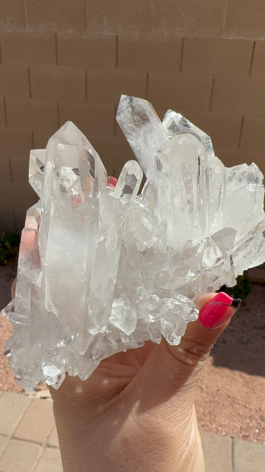 Large High Grade Clear Quartz Cluster Statement Piece