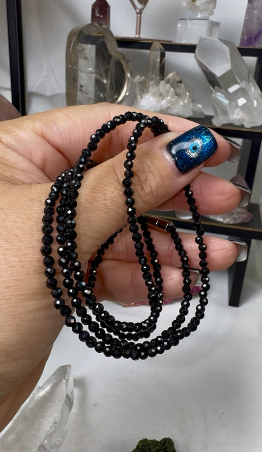 4 wrap Obsidian Bracelet - claimed