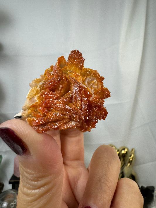 Vanadinite on Barite Crystal Specimen