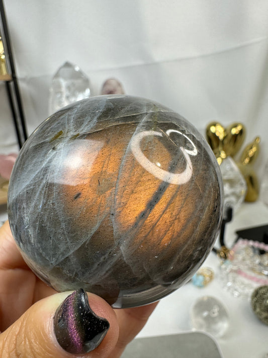 Fire Labradorite Sphere Crystal