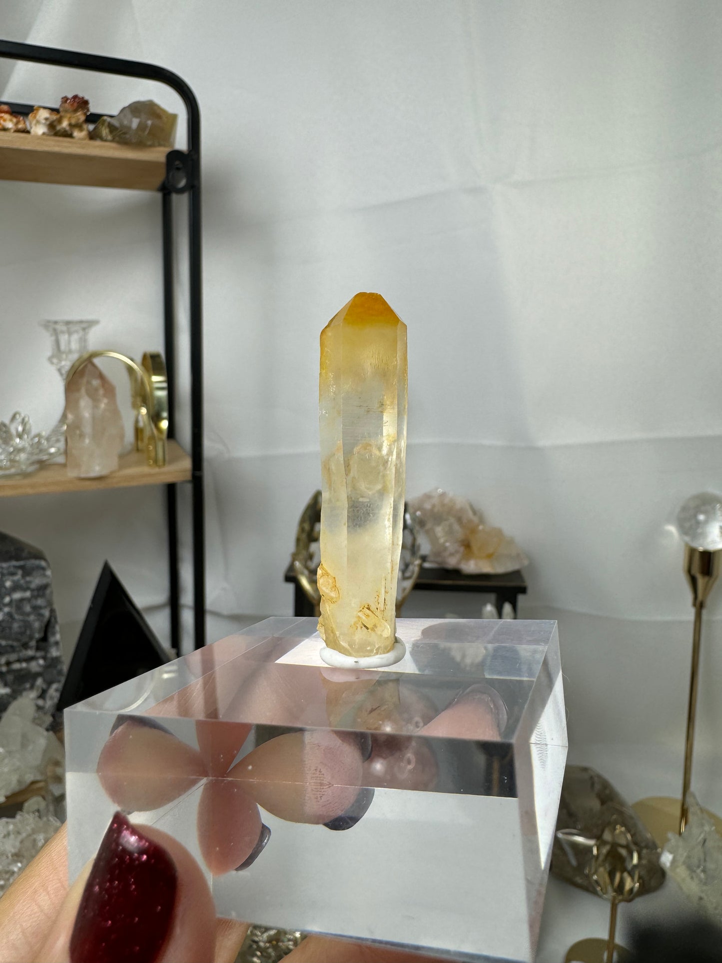 Mango Quartz Crystal Point