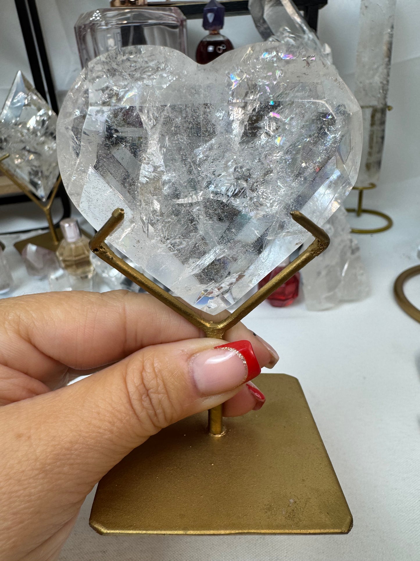 Clear Quartz Heart Shaped Crystal