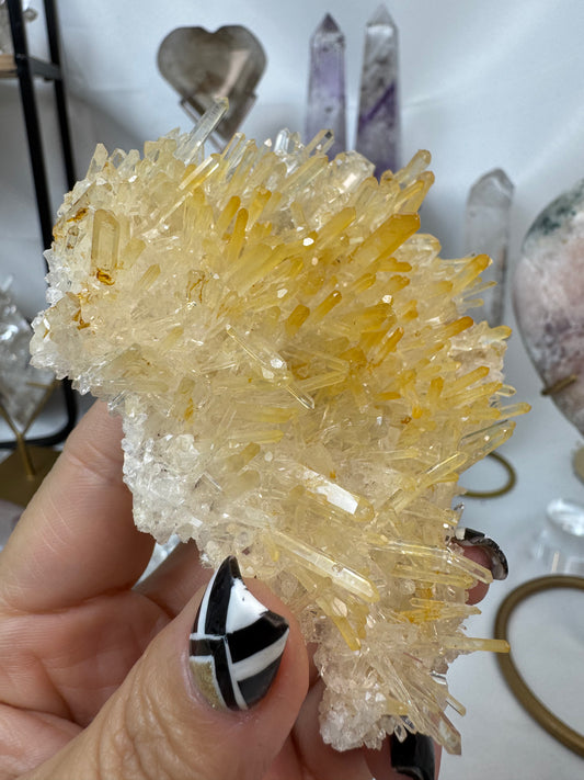Mango Needle Quartz Cluster Crystal