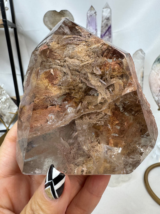 Lodolite Quartz Crystal Tower