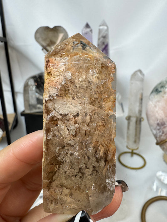 Lodolite Quartz Crystal Tower