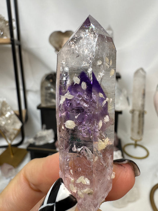 Phantom Amethyst Enhydro Tower Crystal
