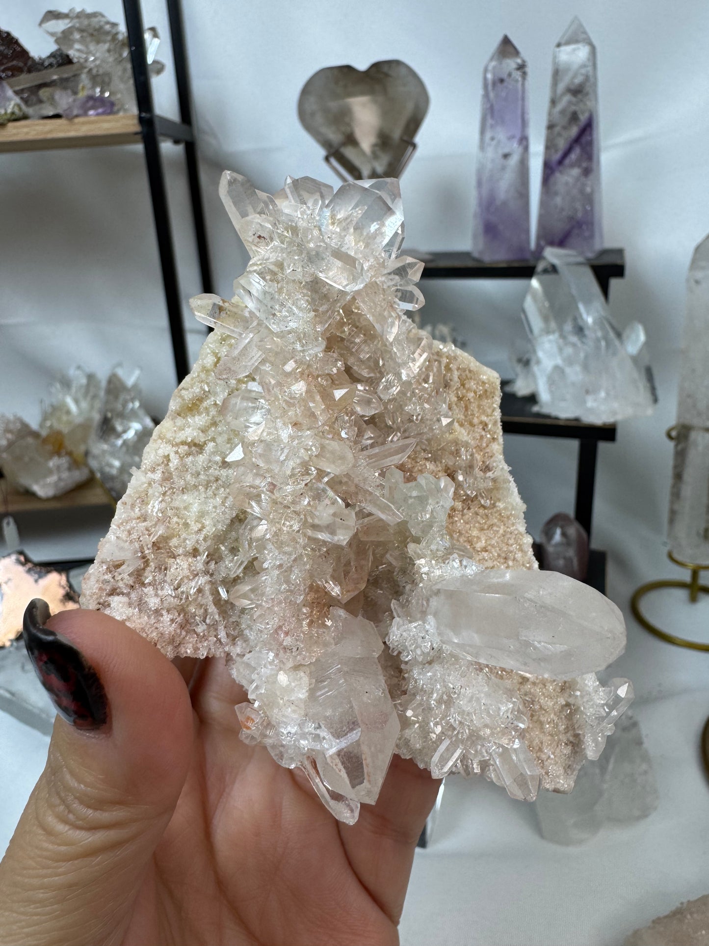 Himalayan Pink Lithium Cluster Crystal