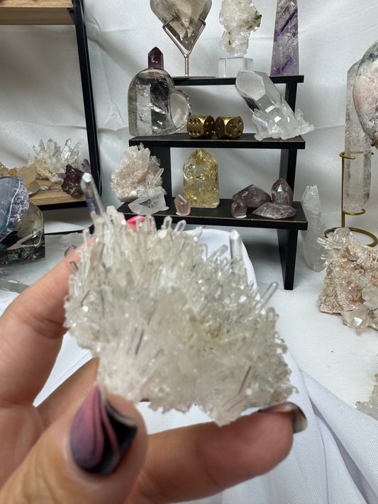 Pink Table - Quartz Cluster