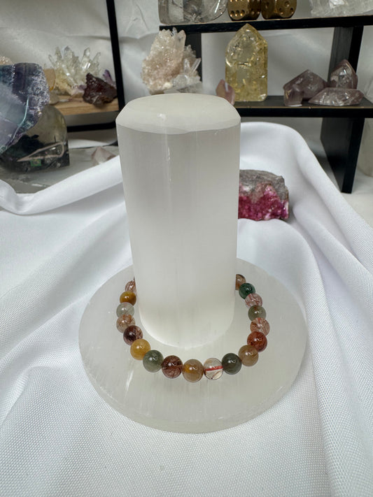 Selenite Round Base Bracelet Holder