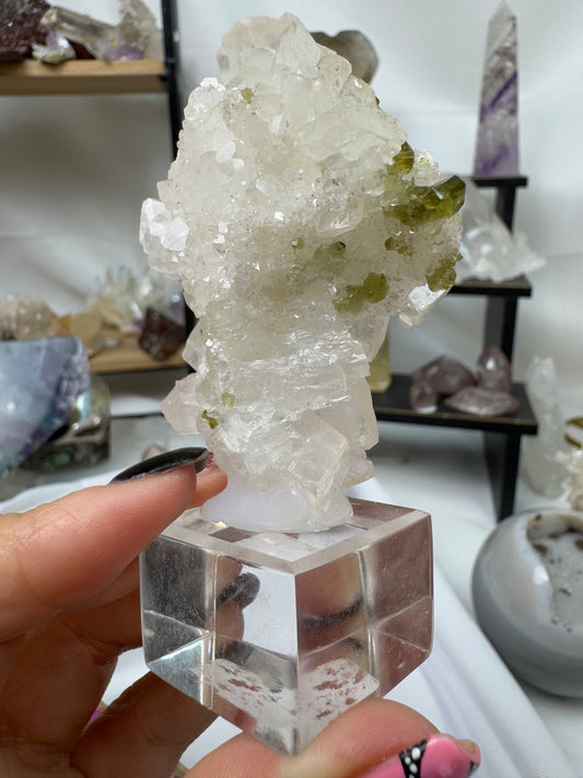 Uvite on Magnesite Crystal Specimen