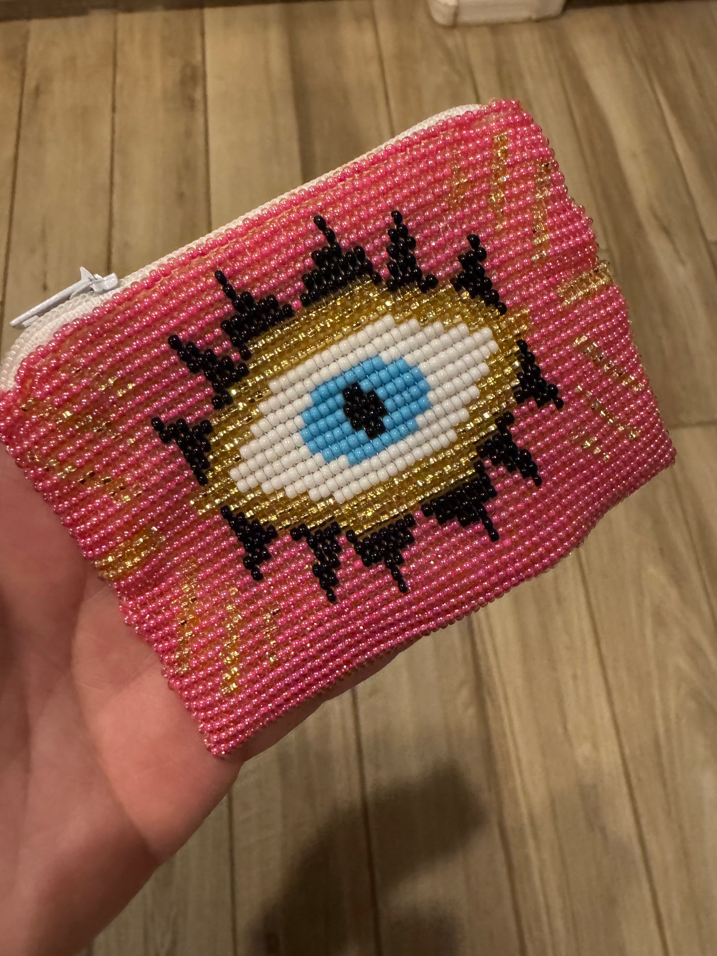 Light Pink Evil Eye Coin Purse