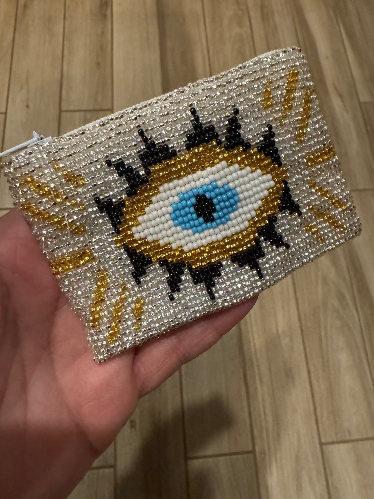 Silver Evil Eye Coin Purse