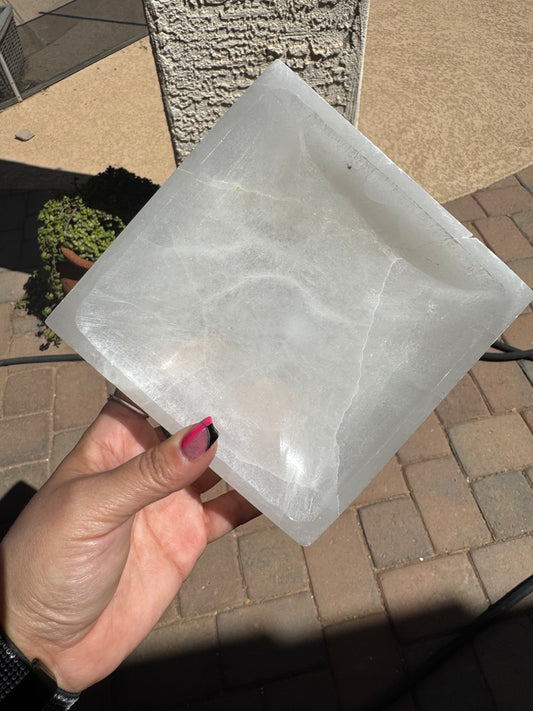 Square Selenite Bowl