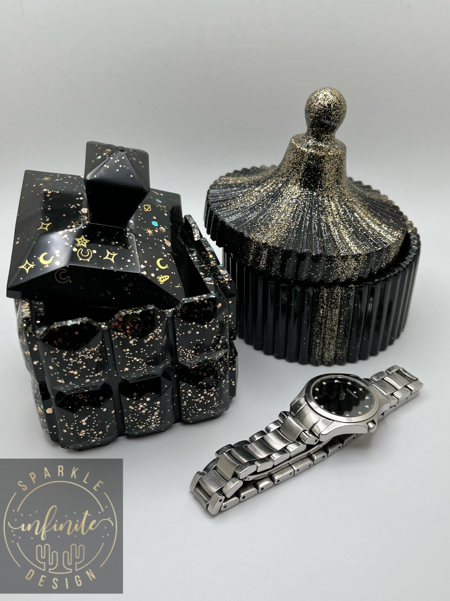 Black and Gold Small Trinket Boxes