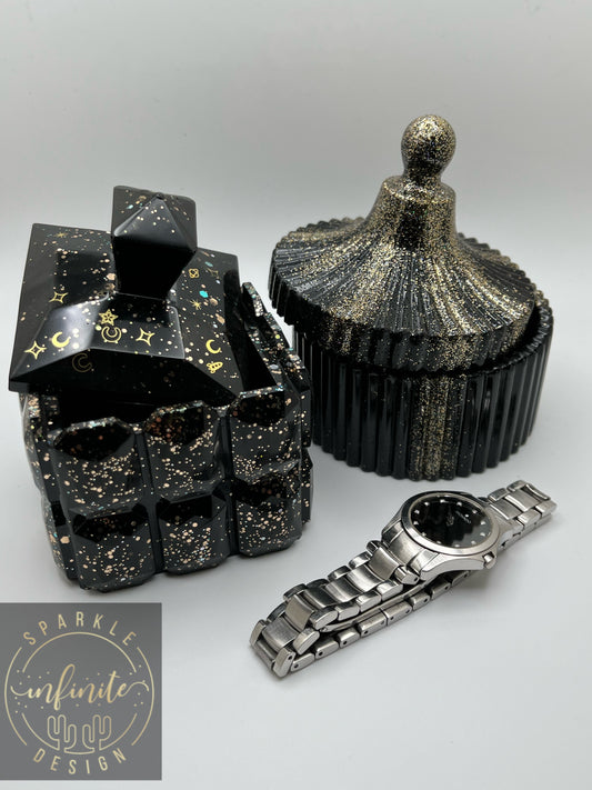 Black and Gold Small Trinket Boxes