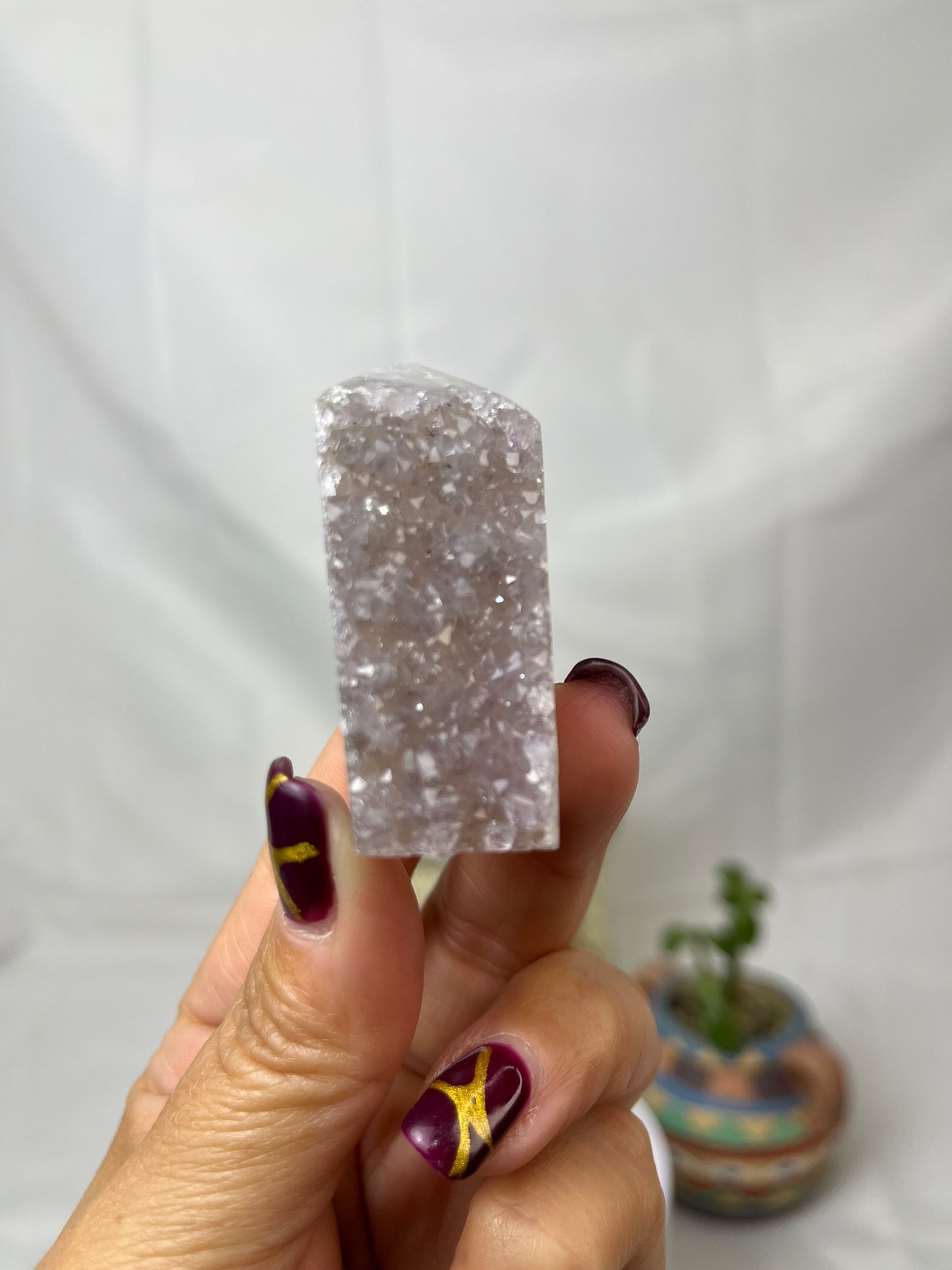 Small Druzy Agate Tower Crystal