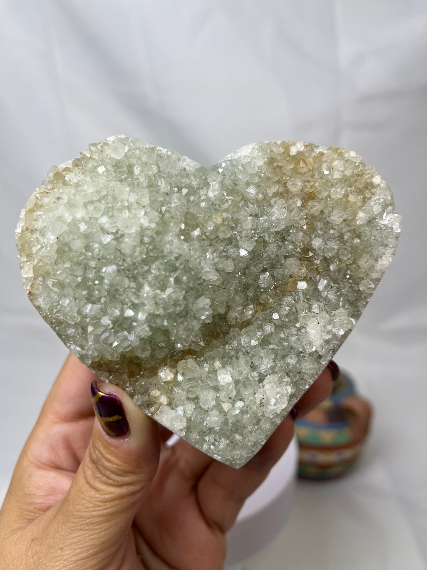 Clear Quartz Agate Heart Crystal