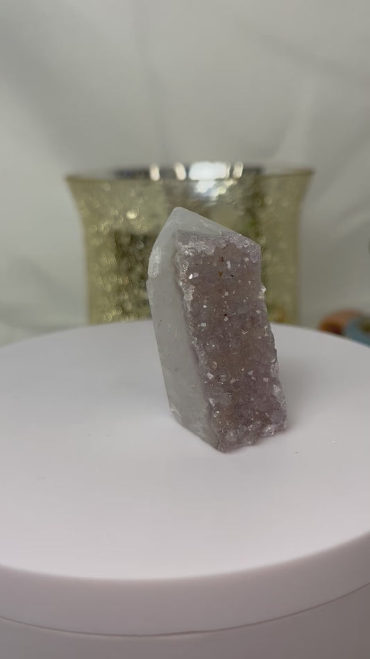 Small Druzy Agate Tower Crystal